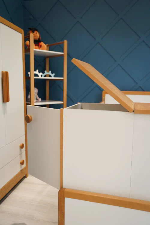 تخت دومنظوره نوزاد نوجوان مدل ژورنالی